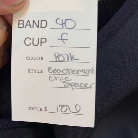 NWT Jeanette Bras Exactement Chic Spacer Black Bra SZ 40F - Picture 4 of 4